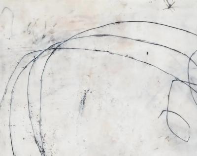 Elizabeth Harris Elizabeth Harris Entanglement 16 Encaustic and Graphite on Wood 2021
