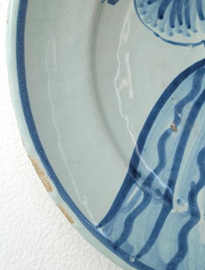 Elizabeth I of England Delftware Charger Holland circa 17th century