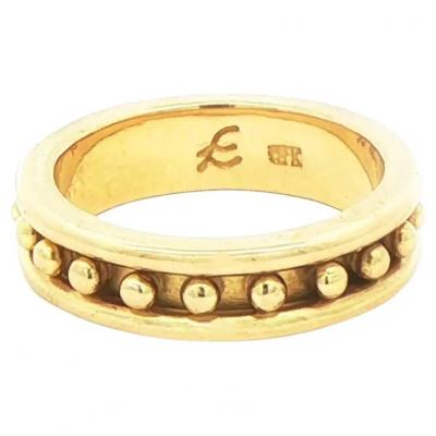 Elizabeth Locke Elizabeth Locke 19kt Granulated Stack Ring