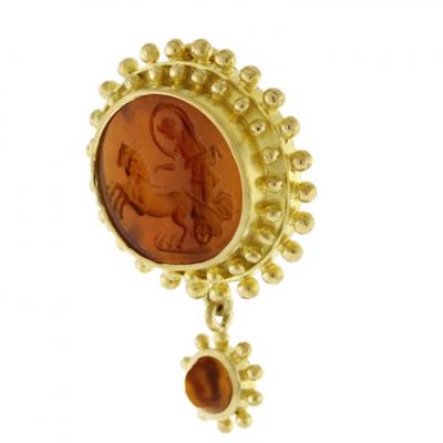 Elizabeth Locke Elizabeth Locke Venetian Glass Intaglio Earrings