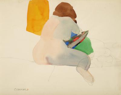 Elizabeth Osborne Nude with Pillow