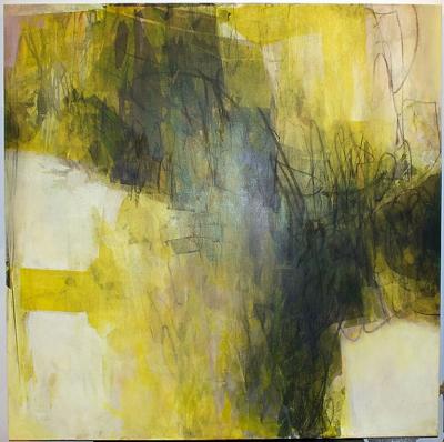 Elliot Twelvetrees American Modern Abstract Expressionist Mixed Media on Board Elliot Twelvetrees