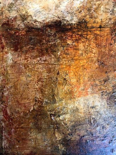 Elliot Twelvetrees American Modern Abstract Expressionist Mixed Media on Board Elliot Twelvetrees