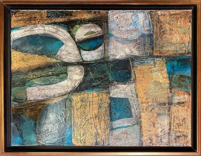 Elliot Twelvetrees American Modern Abstract Expressionist Mixed Media on Canvas Elliot Twelvetrees