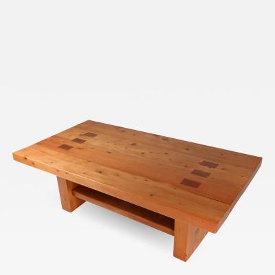 Elm Dining table in the manner of Chapo 1960s