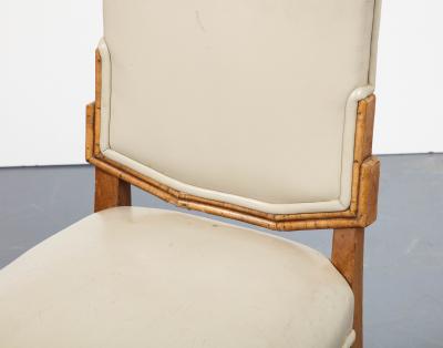 Elm Side Chair with Wood Back Sweden c 1950