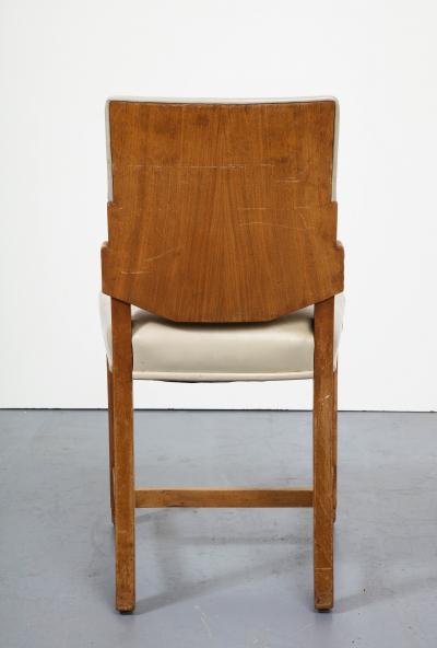 Elm Side Chair with Wood Back Sweden c 1950