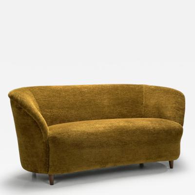 Elna Kiljander Rounded Sofa by Elna Kiljander for Mobilia Finland 1930s