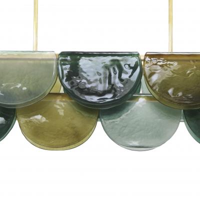 Elongated Murano Glass Ceiling Lamp Italy