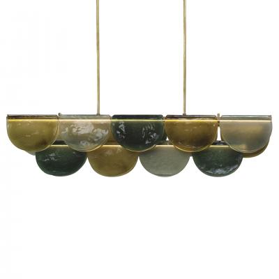 Elongated Murano Glass Ceiling Lamp Italy