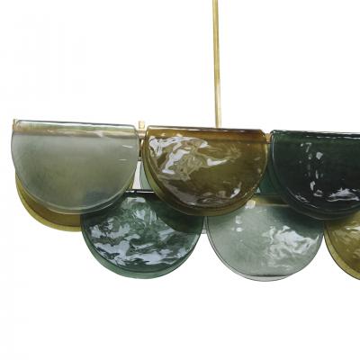 Elongated Murano Glass Ceiling Lamp Italy