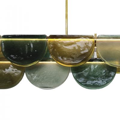 Elongated Murano Glass Ceiling Lamp Italy