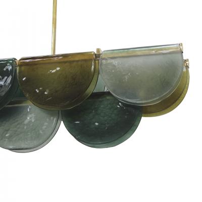 Elongated Murano Glass Ceiling Lamp Italy