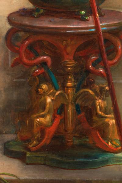 Emanuel Oberhauser Austrian 1854 1919 Full Length Orientalist Queen Oil