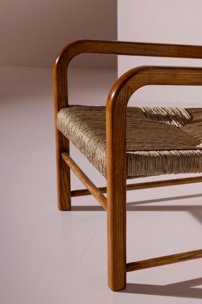 Emanuele Rambaldi Pair of Armchairs Stools by Emanuele Rambaldi for Guido Chiappe Italy 1930s