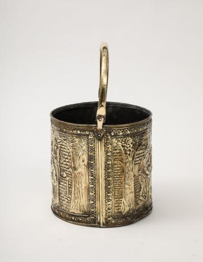 Embossed Brass Bucket