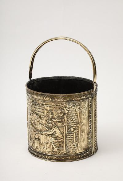 Embossed Brass Bucket