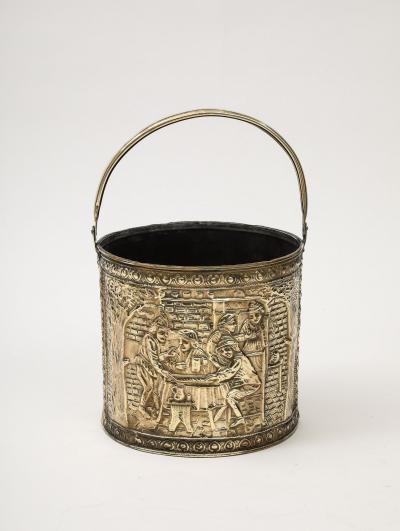 Embossed Brass Bucket