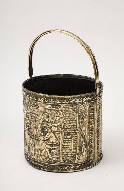 Embossed Brass Bucket