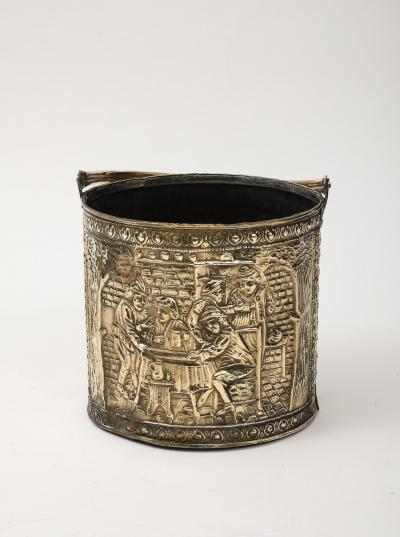 Embossed Brass Bucket