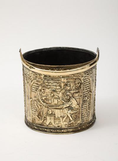 Embossed Brass Bucket
