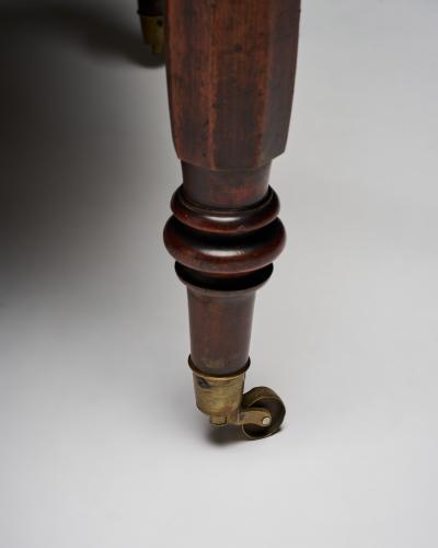 Embossed Leather Mahogany and Brass Victorian Writing Desk England c 1830