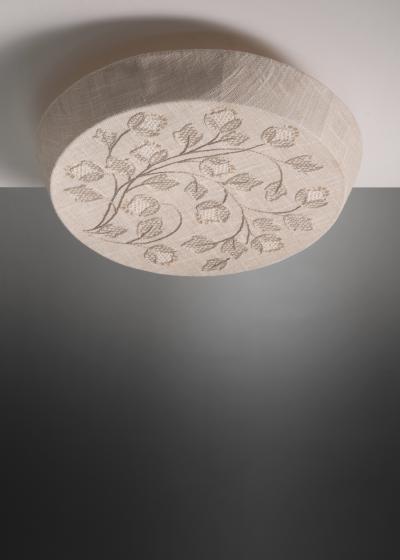 Embroidered fabric ceiling lamp