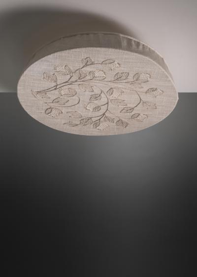 Embroidered fabric ceiling lamp