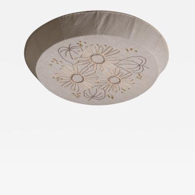 Embroidered fabric ceiling lamp