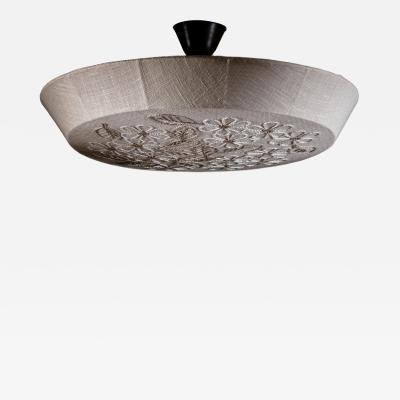 Embroidered fabric ceiling lamp