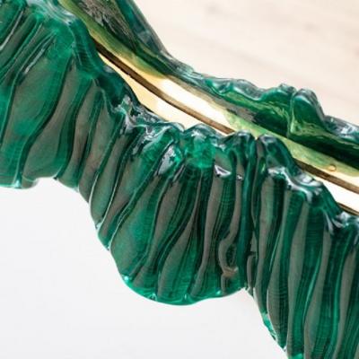 Emerald Green Murano Glass Wall Mirror