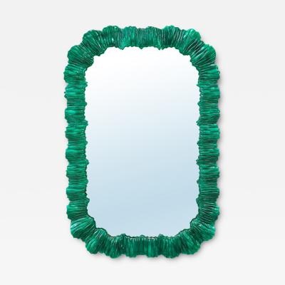 Emerald Green Murano Glass Wall Mirror