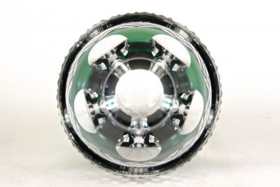 Emerald Green Overlay Cut Glass Vase by Val Saint Lambert Belgium ca 1950