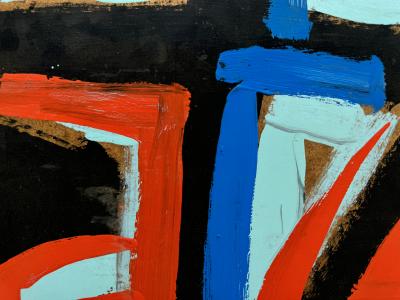 Emerson S Woelffer Abstract Expressionist Forms Divide Like Franz Kline