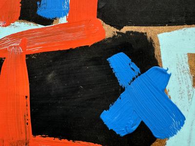 Emerson S Woelffer Abstract Expressionist Forms Divide Like Franz Kline