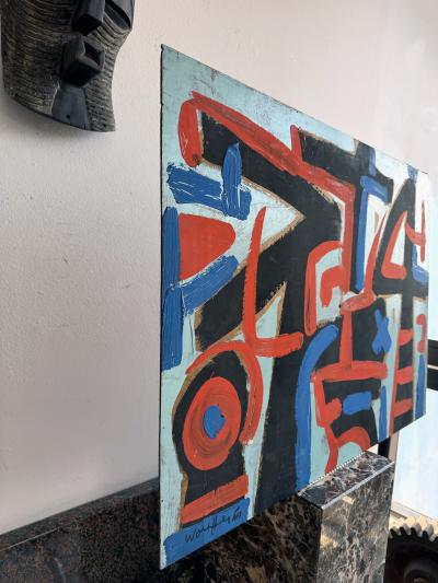 Emerson S Woelffer Abstract Expressionist Forms Divide Like Franz Kline