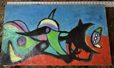 Emerson S Woelffer Biomorphic Forms Early Abstract Expressionist like Arshile Gorky