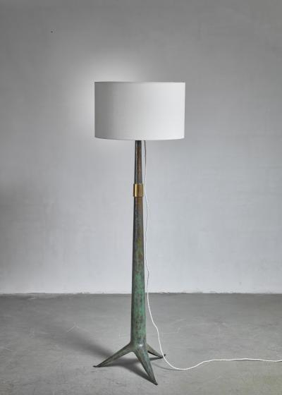 Emiel Veranneman Emiel Veranneman bronze floor lamp Belgium 1940s 50s