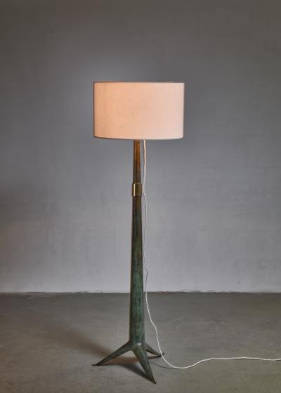 Emiel Veranneman Emiel Veranneman bronze floor lamp Belgium 1940s 50s