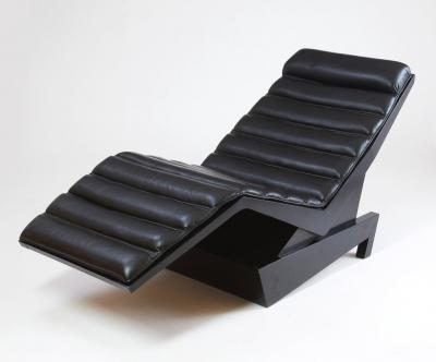 Emiel Veranneman Leather Chaise Longue by Emiel Veranneman 1970s