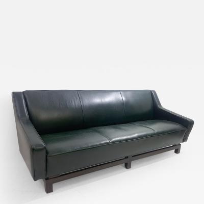 Emiel Veranneman Mid Century Modern Three Seater Leather Sofa by Emiel Veranneman