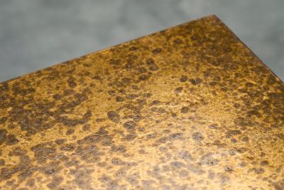 Emiel Veranneman Modernist Coffee Table with Patinated Gold Painted Top Belgium Mid 20th Century