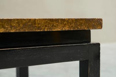 Emiel Veranneman Modernist Coffee Table with Patinated Gold Painted Top Belgium Mid 20th Century