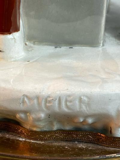 Emil Meier EMIL MEIER CERAMIC WOMAN WITH ICE SKATES LAMP