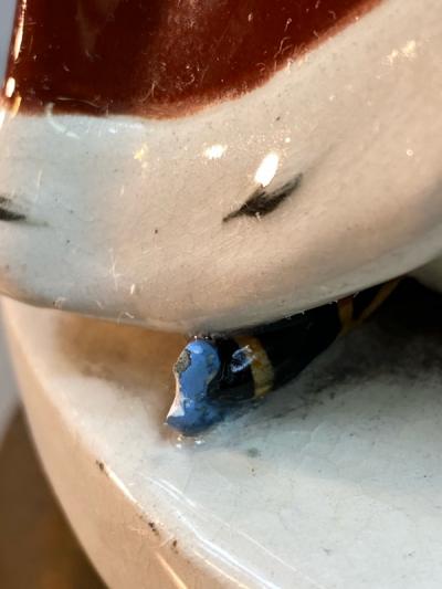 Emil Meier EMIL MEIER CERAMIC WOMAN WITH ICE SKATES LAMP