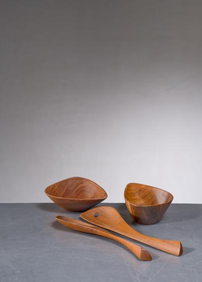 Emil Milan Set of 4 Emil Milan walnut pieces