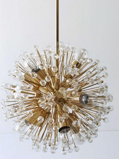 Emil Stejnar Emil Stejnar Gold Plated Midcentury Dandelion Sputnik Blowball Chandelier 1970s