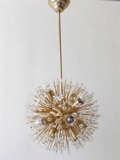 Emil Stejnar Emil Stejnar Gold Plated Midcentury Dandelion Sputnik Blowball Chandelier 1970s