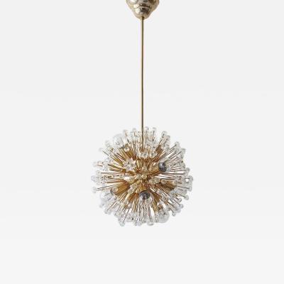 Emil Stejnar Emil Stejnar Gold Plated Midcentury Dandelion Sputnik Blowball Chandelier 1970s