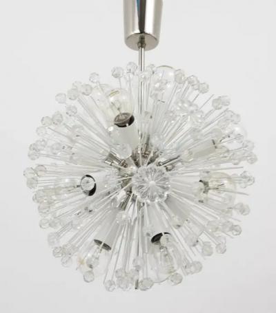 Emil Stejnar Emil Stejnar Nickel Plated Dandelion Sputnik Blowball Chandelier Rupert Nikoll